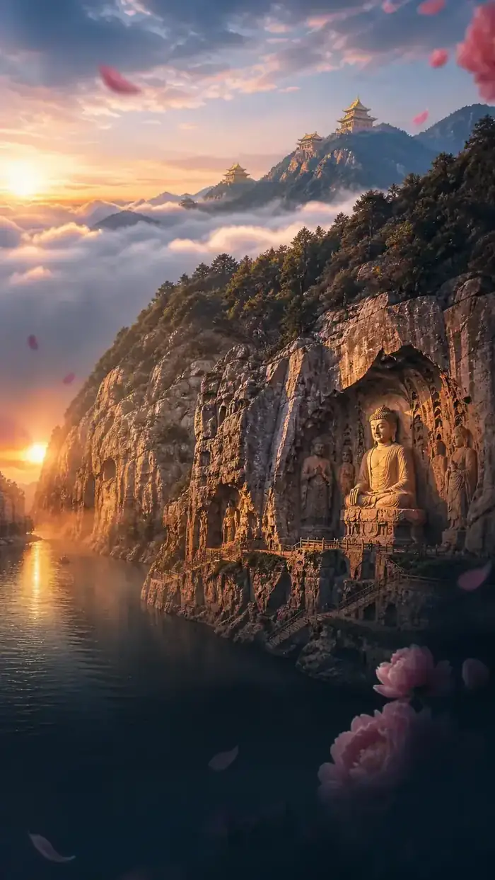 洛阳龙门石窟与老君山地标